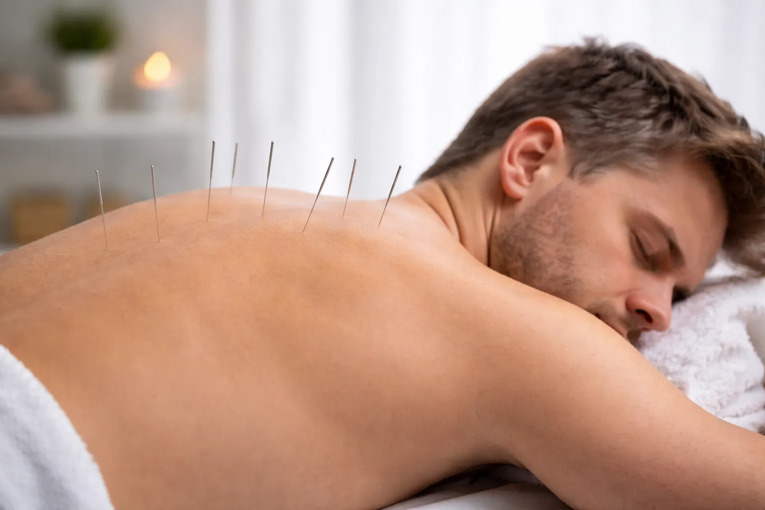 Иглы на спине